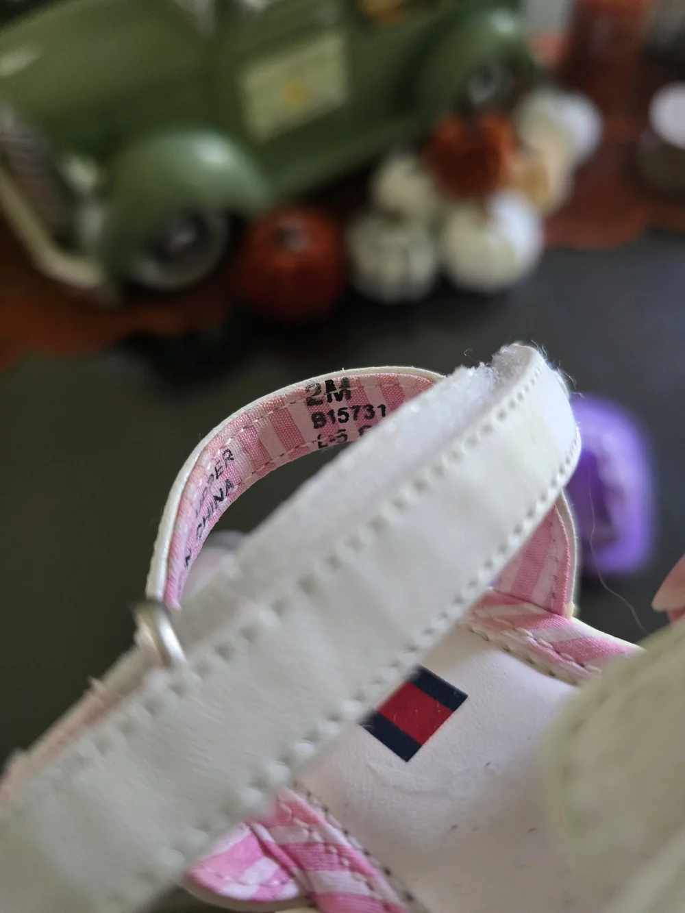 Children's Floral Sandals - White & Pink and Purple